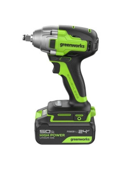Гайковерт Greenworks GD24IW400 аккум. патрон:квад.1/2