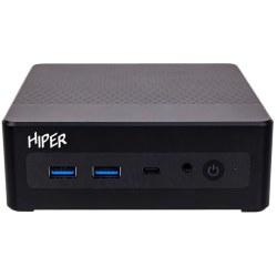 Неттоп/ HIPER FACTUM FN2 Intel Core i3 1315U(1.2Ghz)/8192Mb/256PCISSDGb/noDVD/BT/WiFi/war 1y/0.4kg/черный/Win11Pro + WiFi 6, BT 5.2,Чёрный, БП 90Вт, VESA крепление