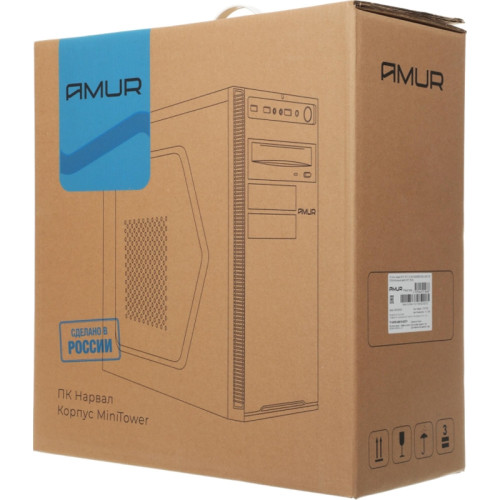Компьютер AMUR Нарвал B7I21 АМУЕ.466219.002 Intel Core i3 12100,  DDR5 16ГБ, 512ГБ SSD, Intel UHD Graphics 730,  FreeDOS,  черный [амуе.466219.002 2147008]