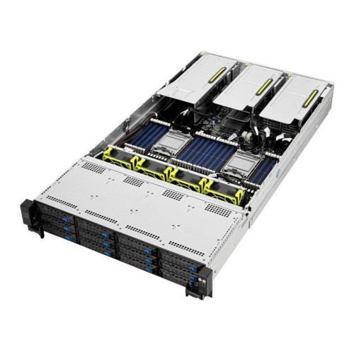 Серверная платформа/ ASUS RS720-E10-RS12, 2U, 2xLGA4189 (3rd Gen Scalable), 32 DDR4, 12x3.5 hot-swap bays + 2x2.5 (Rear), 2хM.2 slots(2280), 8xPCIe x8 + OCP 3.0, Aspeed AST2600, NO LAN, 2x1600W