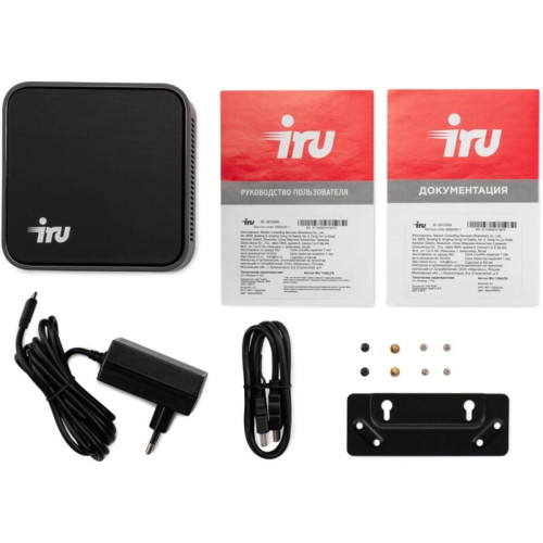 Неттоп IRU Planio 110ALCN slim N100 (1.44) 8Gb SSD256Gb UHDG Windows 11 Pro 64 GbitEth WiFi BT 30W черный (RUS) (2164236)