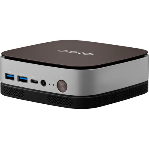 ПК Мини Osio BaseLine B51i-003 N100 (0.8) 8Gb SSD256Gb UHDG Windows 11 Pro 64 GbitEth WiFi BT 24W коричневый/серебристый