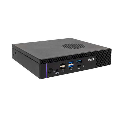 Мини ПК/ HIPER FACTUM FT20  Intel Core i5 14400(2.5Ghz)/16384Mb/512PCISSDGb/noDVD/BT/WiFi/war 1y/1.3kg/черный/Win11Pro + БП 120Вт/металл/VESA Адаптер на 75х75, 100х100