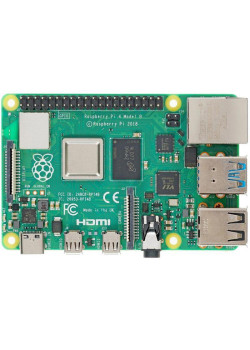 Одноплатный компьютер Raspberry Pi  4 Model B (RA545) Retail, 4GB RAM, Broadcom BCM2711 Quad core Cortex-A72 (ARM v8) 64-bit SoC @ 1.5GHz CPU, WiFi, Bluetooth, 40-pin GPIO, 2x USB 3.0, 2xUSB 2.0,2x micro-HDMI,USB-C 5V Power разъем (RASP4448) (931182)