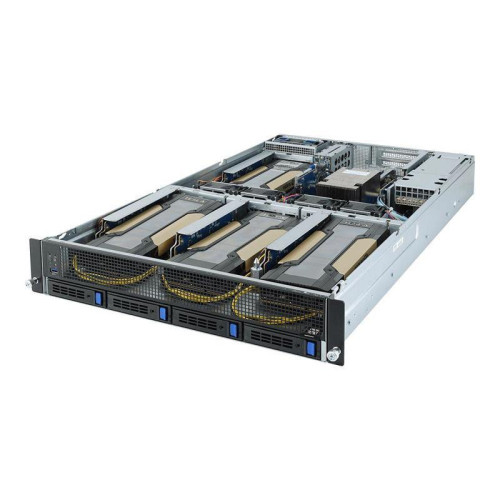 Платформа системного блока Gigabyte G242-Z10 (rev. 100) 2U UP 4 x GPU Gen3 Server,NVIDIA® NGG Ready server,Single AMD EPYC 7002 series processor family,8-Channel RDIMM/LRDIMM DDR4 per processor,8 x DIMMs,2 x 1Gb/s LAN ports (Intel® I350-AM2),1 x dedicated Платформа системного блока Gigabyte G242-Z10 (rev. 100) 2U UP 4 x GPU Gen3 Server,NVIDIA® NGG Ready server,Single AMD EPYC 7002 series processor family,8-Channel RDIMM/LRDIMM DDR4 per processor,8 x DIMMs,2 x 1Gb/s LAN ports (Intel® I350-AM2),1 x dedicated
