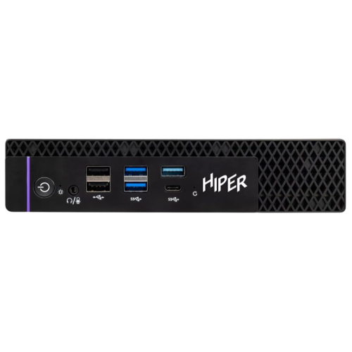 Мини ПК/ HIPER FACTUM FT20  Intel Core i5 14400(2.5Ghz)/16384Mb/512PCISSDGb/noDVD/BT/WiFi/war 1y/1.3kg/черный/Win11Pro + БП 120Вт/металл/VESA Адаптер на 75х75, 100х100