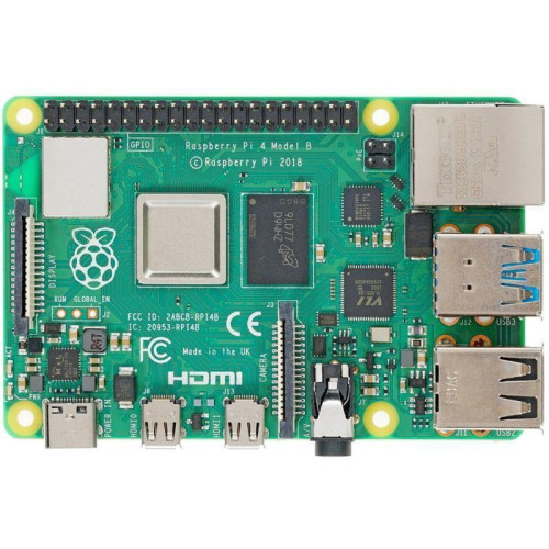 Одноплатный компьютер Raspberry Pi  4 Model B (RA502) Retail, 2GB RAM, Broadcom BCM2711 Quad core Cortex-A72 (ARM v8) 64-bit SoC @ 1.5GHz CPU, WiFi, Bluetooth, 40-pin GPIO, 2xUSB 3.0, 2xUSB 2.0,2x micro-HDMI, USB-C 5V Power разъем (RASP4442) (931175)