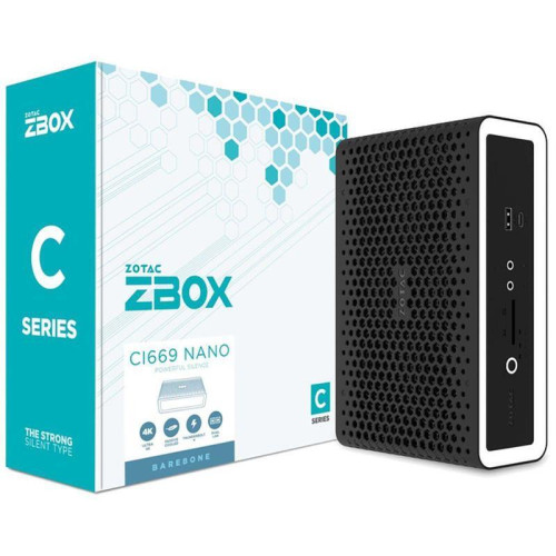 Платформа системного блока с ЦПУ Zotac ZOTAC ZBOX NANO, SFF, FANLESS, i7-1355U, 2 DDR5 SODIMM, M.2 SSD, 2.5