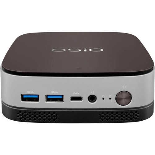 ПК Мини Osio BaseLine B51i-008 i3 1215U (1.2) 8Gb SSD256Gb UHDG Windows 11 Pro 64 GbitEth WiFi BT 59.85W коричневый/серебристый