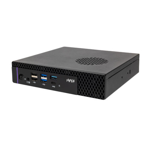Мини ПК/ HIPER FACTUM FT20  Intel Core i5 14400(2.5Ghz)/16384Mb/512PCISSDGb/noDVD/BT/WiFi/war 1y/1.3kg/черный/Win11Pro + БП 120Вт/металл/VESA Адаптер на 75х75, 100х100