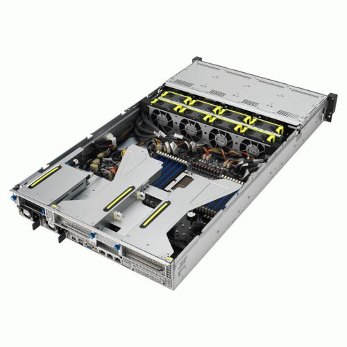 Серверная платформа/ ASUS RS521A-E12-RS12U, 2U, 1 x  SP5 (LGA 6096) 4th/5th gen AMD EPYC (STD HS up to 400W), 24 x DIMM slots DDR5 (6400/5600 with 9005 series, 4800 with 9004 series), Up to 5xPCIe Gen5 + 1 OCP3.0, 12 x 3.5