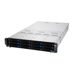 Серверная платформа/ ASUS RS720-E10-RS12, 2U, 2xLGA4189 (3rd Gen Scalable), 32 DDR4, 12x3.5 hot-swap bays + 2x2.5 (Rear), 2хM.2 slots(2280), 8xPCIe x8 + OCP 3.0, Aspeed AST2600, NO LAN, 2x1600W