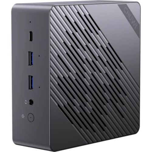 Компьютер/ Chuwi AuBox  AMD Ryzen AI 9 365(2Ghz)/32768Mb/1024PCISSDGb/Int:AMD Radeon 880M/BT/WiFi/war 1y/0.74kg/Gold+Black/Win11Pro + Aluminum+plastic/RAM slot*2/bracket/USB2.0*1/USB3.2*2/USB3.0*1/Type-C*2/HDMI*1/DP*1/RJ45*2/WIFI6/BT5