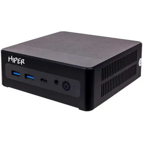 Неттоп/ HIPER FACTUM FN2  Intel Core i3 1315U(1.2Ghz)/8192Mb/256PCISSDGb/noDVD/BT/WiFi/war 1y/0.4kg/черный/Win11Pro + WiFi 6, BT 5.2,Чёрный, БП 90Вт, VESA крепление