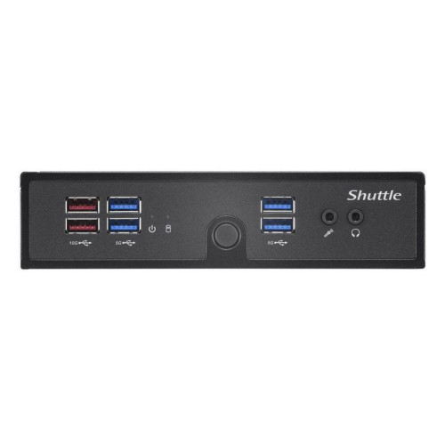 Платформа системного блока с ЦПУ Shuttle  Intel i5-1335U, Fanless Support 3 displays, 2xDDR5 SODIMM,(1)HDMI 2.0b+(1)DisplayPort 1.4+VGA,WLAN optional, 90W power adapter,VESA.