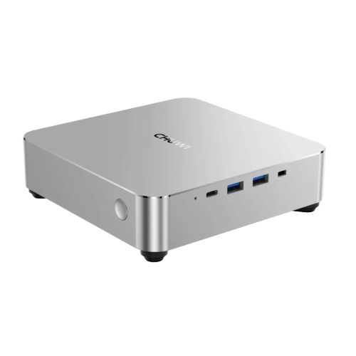 Chuwi AuBox  AMD Ryzen 7 8745HS(3.8Ghz)/16384Mb/512SSDGb/Int:AMD Radeon 780M/BT/WiFi/war 1y/0.74kg/Gold+Black/Win11Pro + Aluminum+plastic/RAM slot*2/bracket/USB2.0*1/USB3.2*2/USB3.0*1/Type-C*2/HDMI*1/DP*1/RJ45*2/WIFI6/BT5