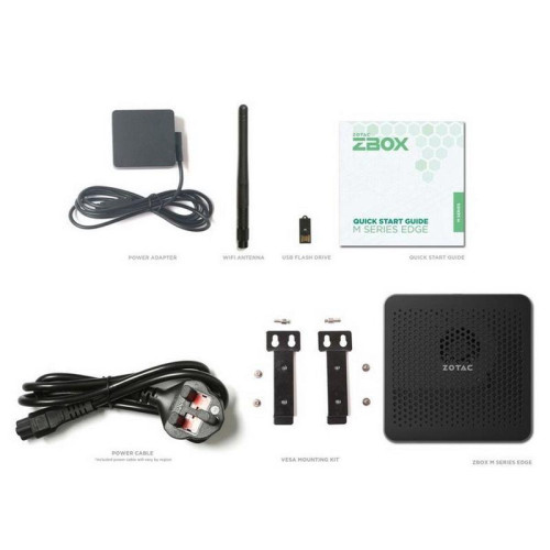 Мини ПК ZOTAC ZBOX MI668, Barebone, Intel i7-1360P, 2x DDR5-5200/4800 SODIMM, M.2 SSD SLOT, 2x GLAN, WIFI, BT, USBDRV, DP/HDMI, EU+UK PLUG