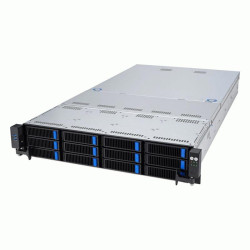 Серверная платформа/ ASUS RS521A-E12-RS12U, 2U, 1 x  SP5 (LGA 6096) 4th/5th gen AMD EPYC (STD HS up to 400W), 24 x DIMM slots DDR5 (6400/5600 with 9005 series, 4800 with 9004 series), Up to 5xPCIe Gen5 + 1 OCP3.0, 12 x 3.5