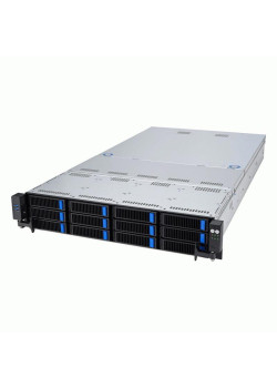 Серверная платформа/ ASUS RS521A-E12-RS12U, 2U, 1 x  SP5 (LGA 6096) 4th/5th gen AMD EPYC (STD HS up to 400W), 24 x DIMM slots DDR5 (6400/5600 with 9005 series, 4800 with 9004 series), Up to 5xPCIe Gen5 + 1 OCP3.0, 12 x 3.5