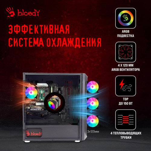 ПК Bloody BD-PC CB76C2 MT i5 13400F (2.5) 16Gb SSD1Tb RTX4060 8Gb Windows 11 Home 64 GbitEth 650W черный (2085991)