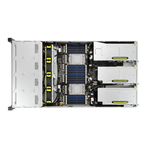 Серверная платформа/ ASUS RS720-E10-RS12, 2U, 2xLGA4189 (3rd Gen Scalable), 32 DDR4, 12x3.5 hot-swap bays + 2x2.5 (Rear), 2хM.2 slots(2280), 8xPCIe x8 + OCP 3.0, Aspeed AST2600, NO LAN, 2x1600W