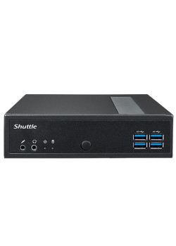 Платформа системного блока с ЦПУ Shuttle DL30N Intel N100 Fanless PC, DDR5 SODIMM Max.16GB, no SSD, no wifi, Support 3x independent display