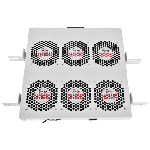 Модуль вентиляторный Rem (R-FAN-6K-1U) 6 вент. с контроллером серый (упак.:1шт)