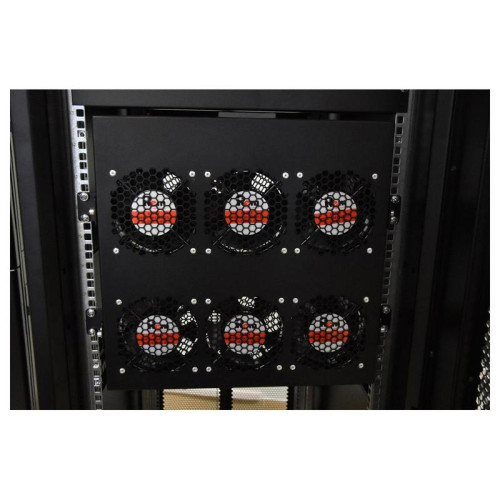 Модуль вентиляторный Rem (R-FAN-6K-1U) 6 вент. с контроллером серый (упак.:1шт)