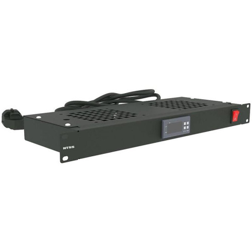 Модуль вентиляторный NTSS (NTSS-FAN2/19T-BL) 2 вент. с термостатом с контроллером черный