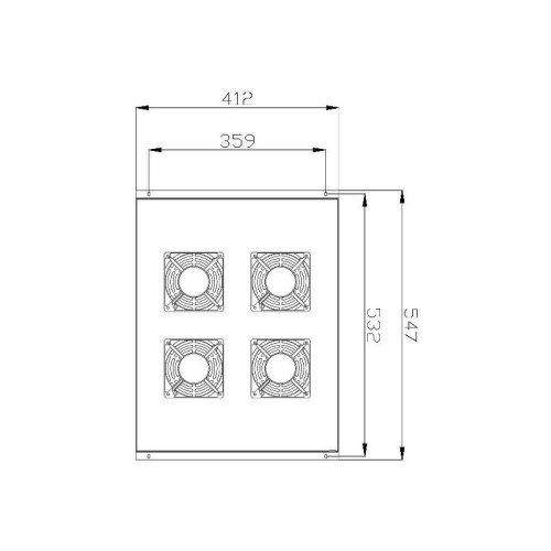 Модуль вентиляторный NTSS (NTSS-FAN4/1000) 4 вент. серый (упак.:1шт)