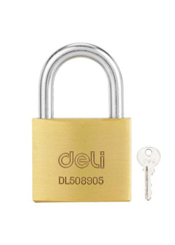 Замок навесной Deli DL508905 латунный, 40мм