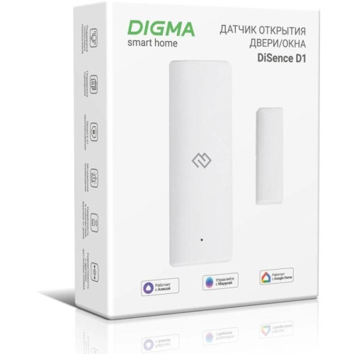 Датчик открытия двери/окна Digma DiSense D1 (DSD1) белый