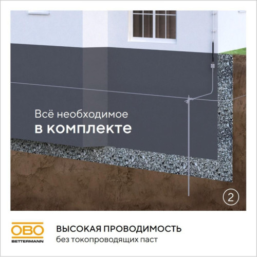Комплект заземления безмуфтовый/ Комплект заземления безмуфтовый D20 мм, 3 м, FT (EK 219 20 3 ST FT) Комплект заземления безмуфтовый/ Комплект заземления безмуфтовый D20 мм, 3 м, FT (EK 219 20 3 ST FT)
