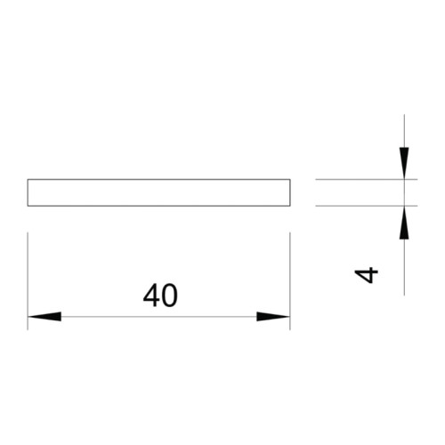 Проводник плоский/ Проводник плоский (полоса) 40х4 мм, FT (5052 DIN 40X4)