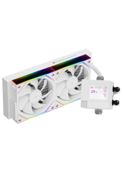 Система жидкостного охлаждения/ Water Cooling System Thermalright Core Matrix 240 Vision (240mm, LED, White, ARGB/ Fans: 2x120mm, 68.9CFM, 28.2dBA, 2000RPM/ Pump height 64.4mm, Rad thickness 27mm/ S: 1700, 1200, 1851, 115X, AM5, AM4)