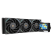 Водяное охлаждение для процессора/ Water Cooling System Thermalright Mjolnir Vision 360 (360mm, LED, Black, ARGB/ Fans: 3x120mm, 69CFM, 27dBA, 2150RPM/ Pump height 65mm, Rad thickness 27mm/ S: 1700, 1200, 1851, 115X, 2011, 2066, AM5, AM4)