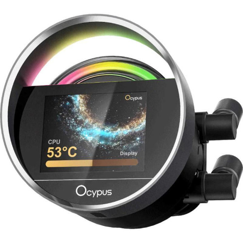 Система жидкостного охлаждения/ Water Cooling System Ocypus Sigma L36 BK ARGB (300W, 360mm, LED, Black, ARGB/ Fans: 3x120mm, 73CFM, 2000RPM/ Pump height 99mm, 27dBA, 3100RPM, Rad thickness 27mm/ S: 1851, 1700, 1200, 115X, AM5, AM4)