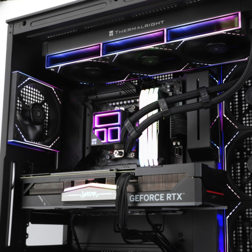 Водяное охлаждение для процессора/ Water Cooling System Thermalright Frozen Infinity 360 (360mm, Black, ARGB/ Fans: 3x120mm, 68.9CFM, 28.2dBA, 2000RPM/ Pump height 60mm, Rad thickness 27mm/ S: 1700, 1200, 1851, 115X, 2011, 2066, AM5, AM4)