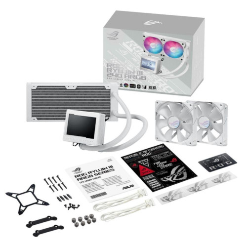 Жидкостная система охлаждения ASUS ROG RYUJIN III 240 ARGB WHT/AIO COOLER,ASETEK,EMMA,ARGB 90RC00K2-M0UAY0 Жидкостная система охлаждения ASUS ROG RYUJIN III 240 ARGB WHT/AIO COOLER,ASETEK,EMMA,ARGB 90RC00K2-M0UAY0