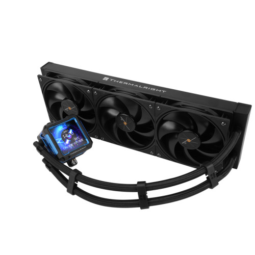 Водяное охлаждение для процессора/ Thermalright Frozen Warframe Pro 360 Black (360mm, Black, / Fans: 3x120mm, 70.84CFM, 29.8dBA, 2000RPM/ Pump height 60mm, 23dBA, 3000RPM, Rad thickness 27mm/ S: 1200, 1700, 1851, 2011, 2066, 115X, AM4, AM5)