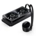 Система жидкостного охлаждения/ Water Cooling System JONSBO TH-240 Black (260W, 240mm, LED temp., Black, ARGB/ Fans: 2x120mm, 62.4CFM, 37.3dBA, 2400RPM/ Pump height 72mm, 30dBA, 2400RPM, Rad thickness 27mm/ S: 1851, 1700, 1200, 115X, AM5, AM4)