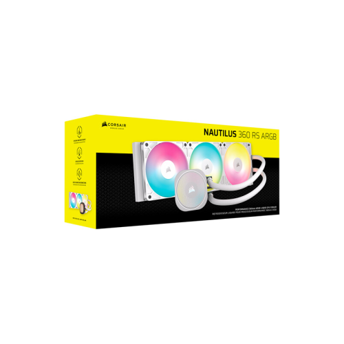 Система жидкостного охлаждения/ Water Cooling System Corsair NAUTILUS 360 ARGB (360mm, White, ARGB/ Fans: 3x120mm, 72.8CFM, 36dBA, 1700RPM/ S: 1851, 1700, AM5, AM4) Система жидкостного охлаждения/ Water Cooling System Corsair NAUTILUS 360 ARGB (360mm, White, ARGB/ Fans: 3x120mm, 72.8CFM, 36dBA, 1700RPM/ S: 1851, 1700, AM5, AM4)