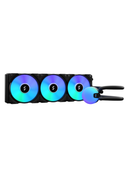 Система жидкостного охлаждения для ПК/ Water Cooling System Fractal Design Lumen S36 V2 RGB (200W, 360mm, Black, ARGB/ Fans: 3x120mm, 56CFM, 33.2dBA, 2000RPM/ Pump height 67mm, 22dBA, 4000RPM, Rad thickness 27mm/ S: 1851, 1700, 1200, 115X, 2011, 2066, AM5