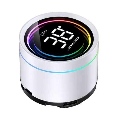 Система жидкостного охлаждения/ Water Cooling System JONSBO TH-360 White (300W, 360mm, LED temp., White, ARGB/ Fans: 3x120mm, 62.4CFM, 37.3dBA, 2400RPM/ Pump height 72mm, 30dBA, 2400RPM, Rad thickness 27mm/ S: 1851, 1700, 1200, 115X, AM5, AM4)