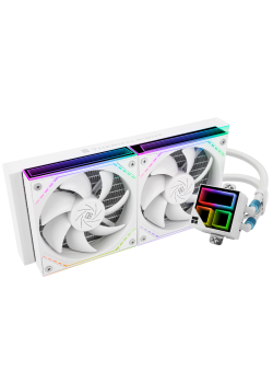 Водяное охлаждение для процессора/ Water Cooling System Thermalright Frozen Infinity 240 (240mm, White, ARGB/ Fans: 2x120mm, 68.9CFM, 28.2dBA, 2000RPM/ Pump height 60mm, Rad thickness 27mm/ S: 1700, 1200, 1851, 115X, AM5, AM4)