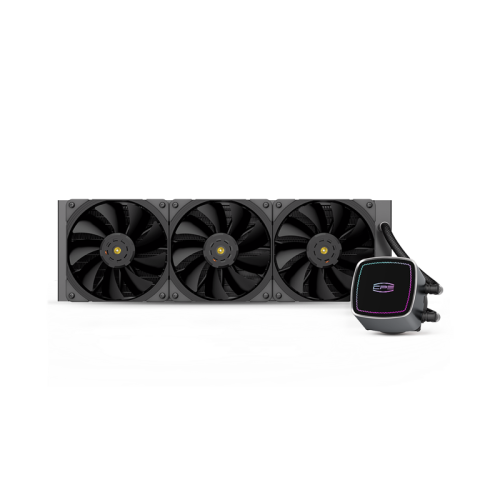 Система охлаждения/ Water Cooling System PCCooler DE360 BK (310W, 360mm, Black, ARGB Pump/ Fans: 3x120mm, 71.86CFM, 33.8dBA, 1850RPM/ Pump height 55mm, 28dBA, 3200RPM, Rad thickness 27mm/ S: 1851, 1700, 1200, 20XX, 115X, AM5, AM4)