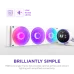 Система жидкостного охлаждения для ПК/ Water Cooling System NZXT Kraken Elite 420 RGB (350W, 420mm, LED temp., White/ Fans: 3x140mm, 98.61CFM, 34.5dBA, 2000RPM/ Pump height 65mm, 2800RPM, Rad thickness 27mm/ S: 1851, 1700, 1200, 115X, AM5, AM4)