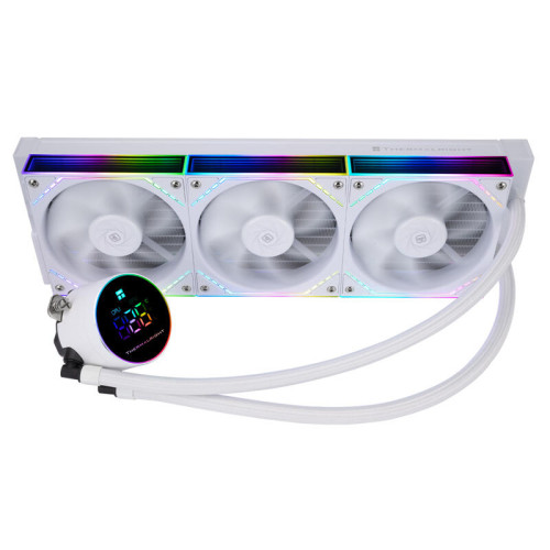Система жидкостного охлаждения/ Water Cooling System Thermalright Frozen Magic 360 Digital V2 (360mm, LED temp., White, ARGB/ Fans: 3x120mm, 68.9CFM, 28.2dBA, 2000RPM/ Pump height 54.4mm, Rad thickness 27mm/ S: 1700, 1200, 1851, 115X, AM5, AM4)