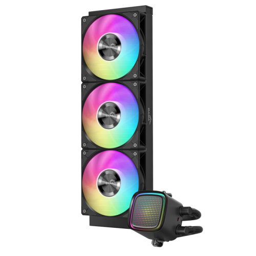 Водяное охлаждение для процессора/ Water Cooling System SAMA L50 360BK (320W, 360mm, Black, ARGB/ Fans: 3x120mm, 72.3CFM, 28dBA, 2200RPM/ Pump height 65mm, 30dBA, 3000RPM, Rad thickness 27mm/ S: 1851, 1700, 1200, 115X, AM5, AM4)