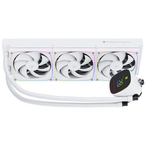 Система жидкостного охлаждения/ Water Cooling System Thermalright Frozen Horizon 360 Digital (360mm, LED temp., White, ARGB/ Fans: 3x120mm, 68.9CFM, 28.2dBA, 2000RPM/ Pump height 53.2mm, Rad thickness 27mm/ S: 1700, 1200, 1851, 115X, AM5, AM4)